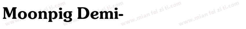 Moonpig Demi字体转换